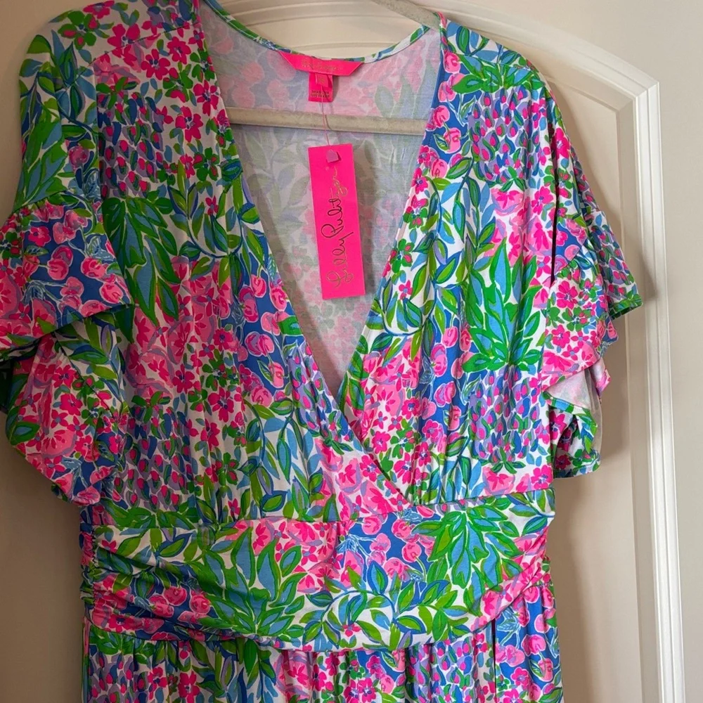 Lilly Pulitzer Colorful Floral Midi Dress - Picture 5 of 5